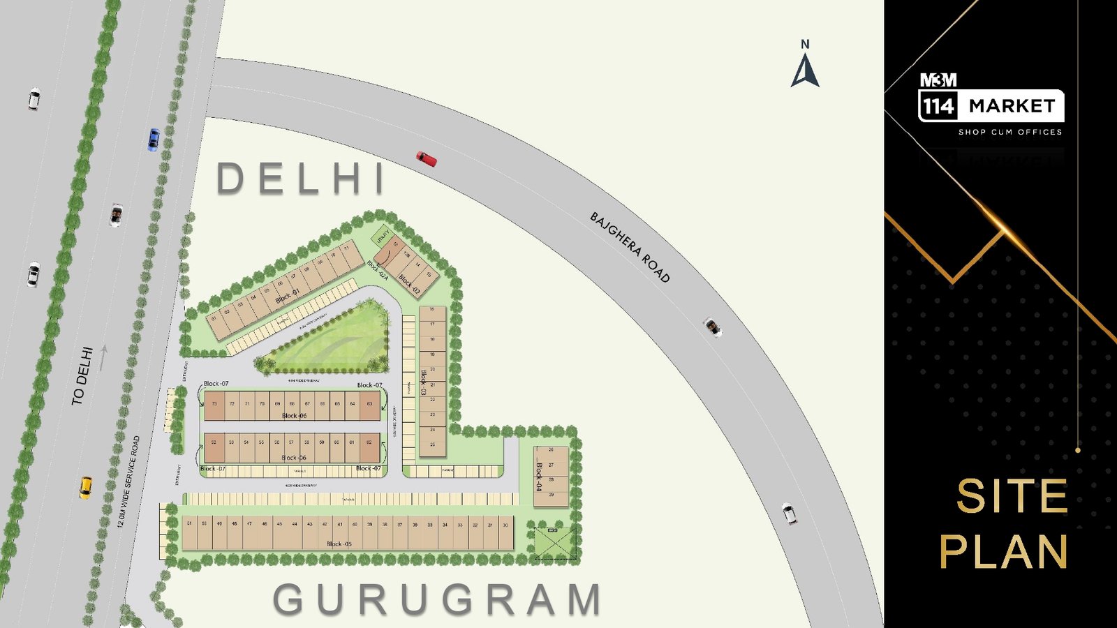 M3M 114 Market Site Plan